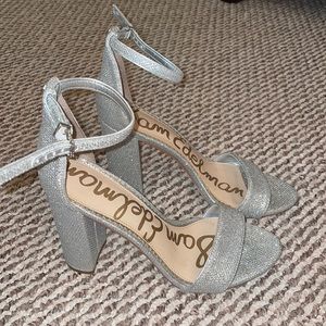 Sam Edelman Silver Sparkly Heels